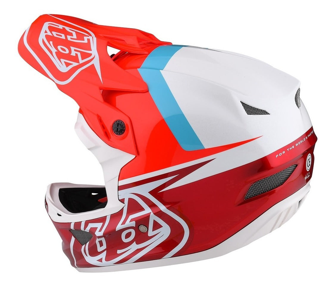 Casco Troy Lee Designs D3 Fiberlite Slant Red